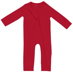 Kyte Baby Zippered Romper in Cardinal Hot