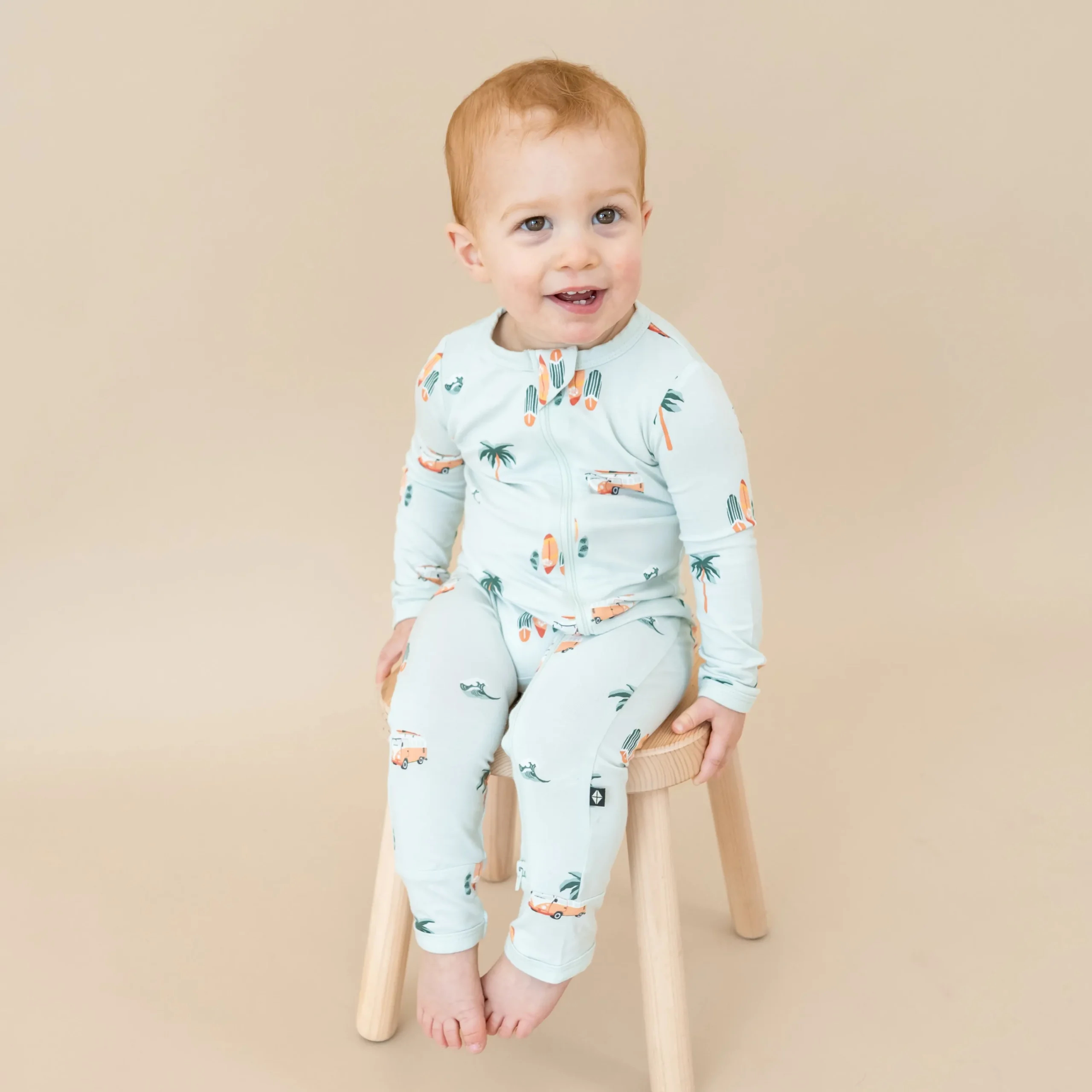 Kyte Baby Zippered Romper in Dew Surf