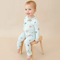Kyte Baby Zippered Romper in Dew Surf