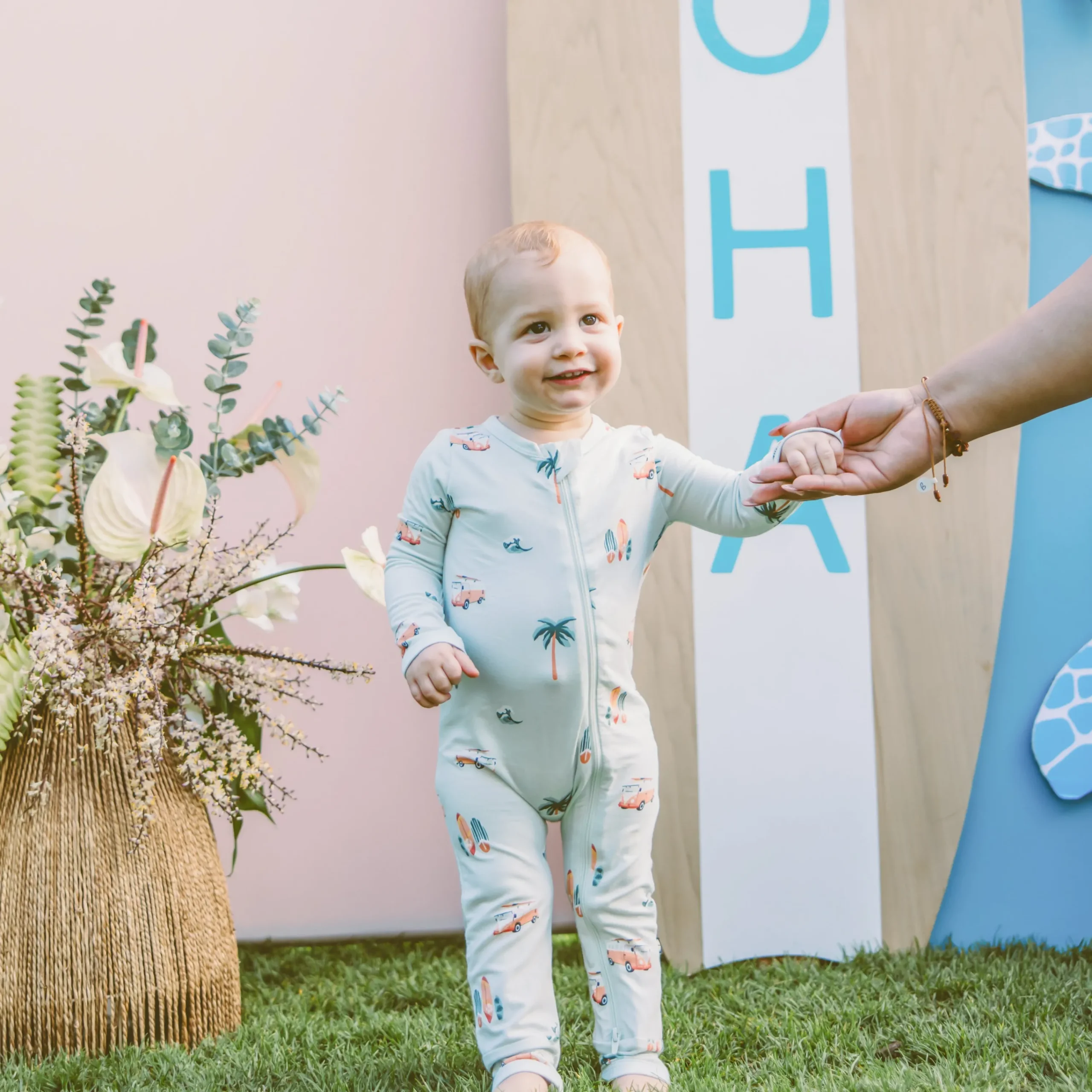 Kyte Baby Zippered Romper in Dew Surf