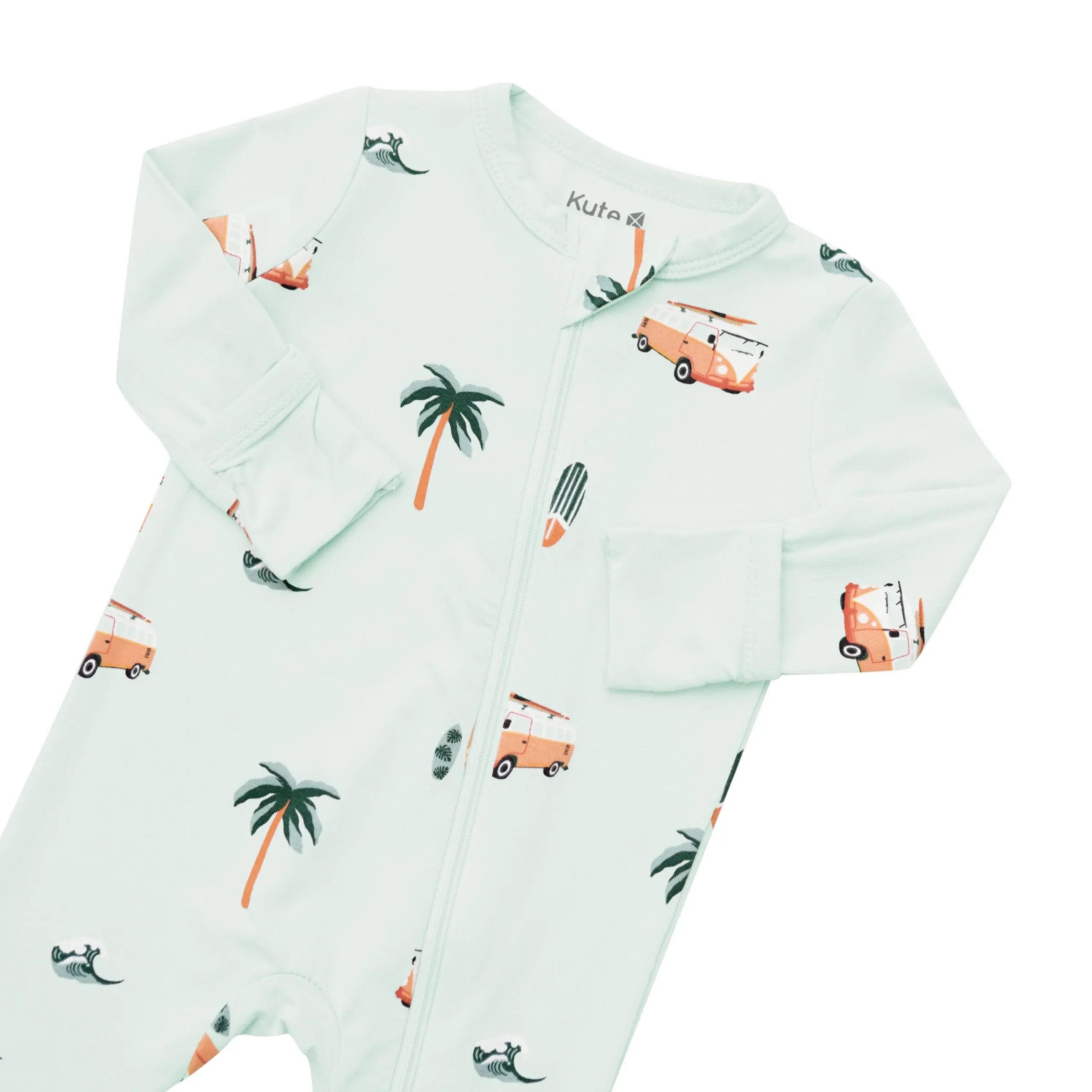 Kyte Baby Zippered Romper in Dew Surf