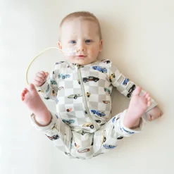 Kyte Baby Zippered Romper in Fast and Fierce