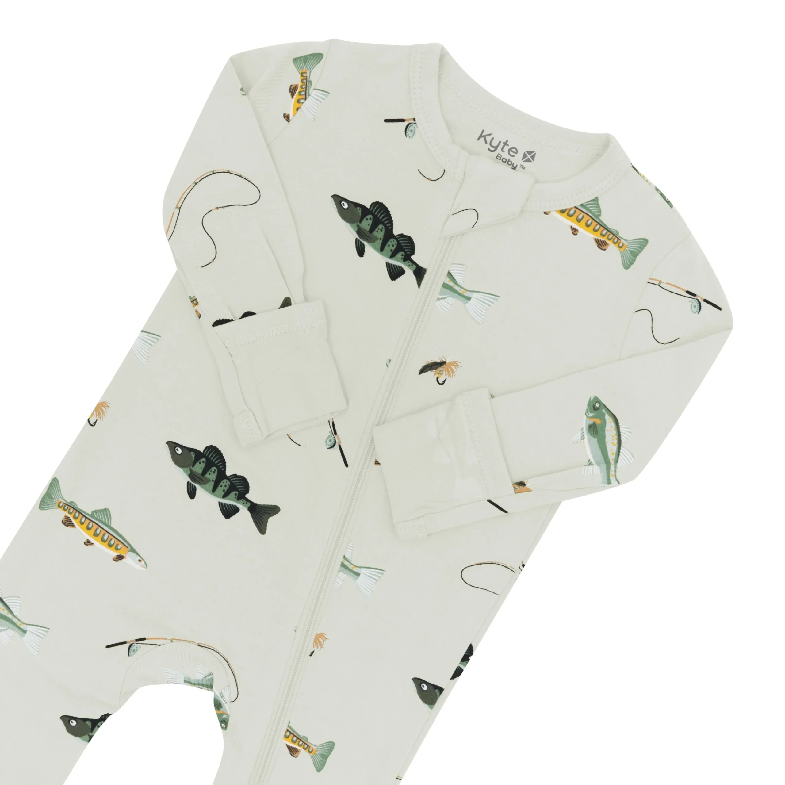 Kyte Baby Zippered Romper in Fishing Hot