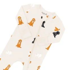Kyte Baby Zippered Romper in Fluffy Dog New