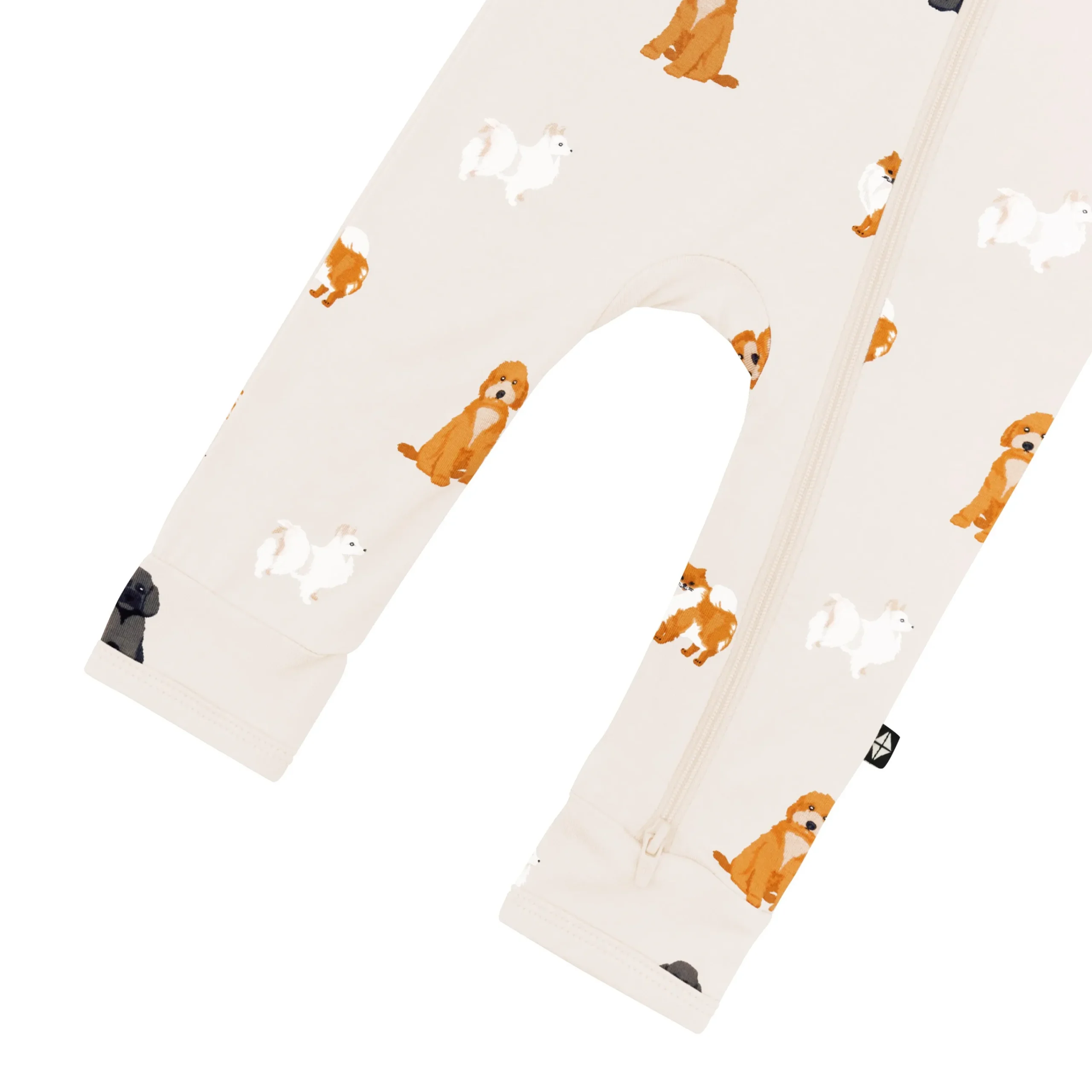 Kyte Baby Zippered Romper in Fluffy Dog New