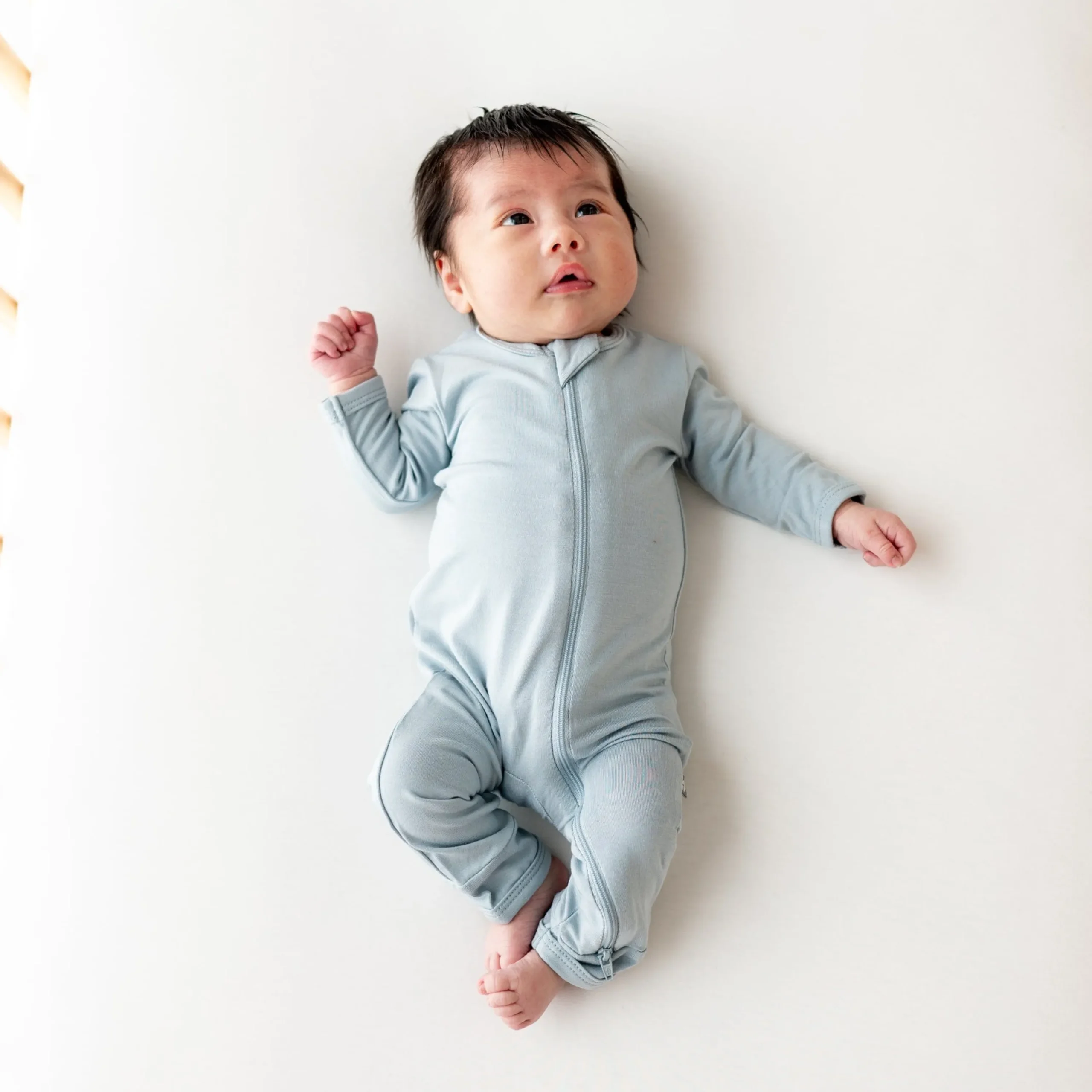 Kyte Baby Zippered Romper in Fog Clearance