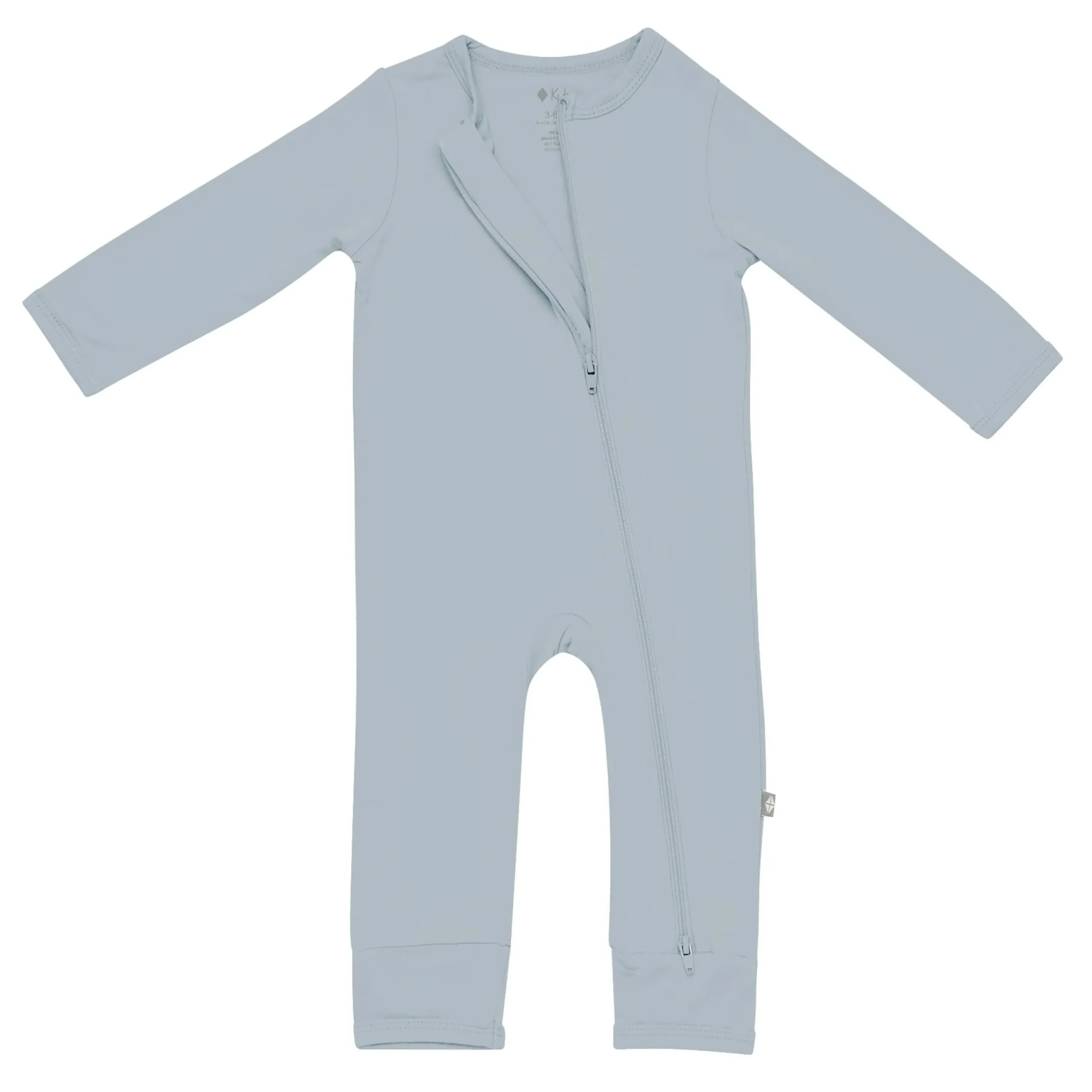 Kyte Baby Zippered Romper in Fog Clearance
