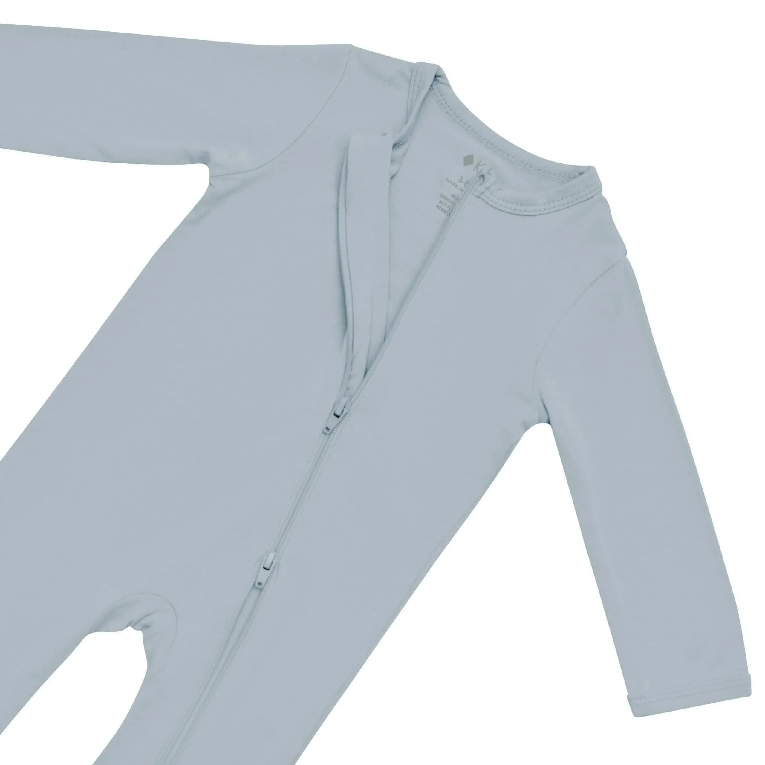 Kyte Baby Zippered Romper in Fog Clearance