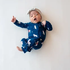 Kyte Baby Zippered Romper in Frosty Friends Hot
