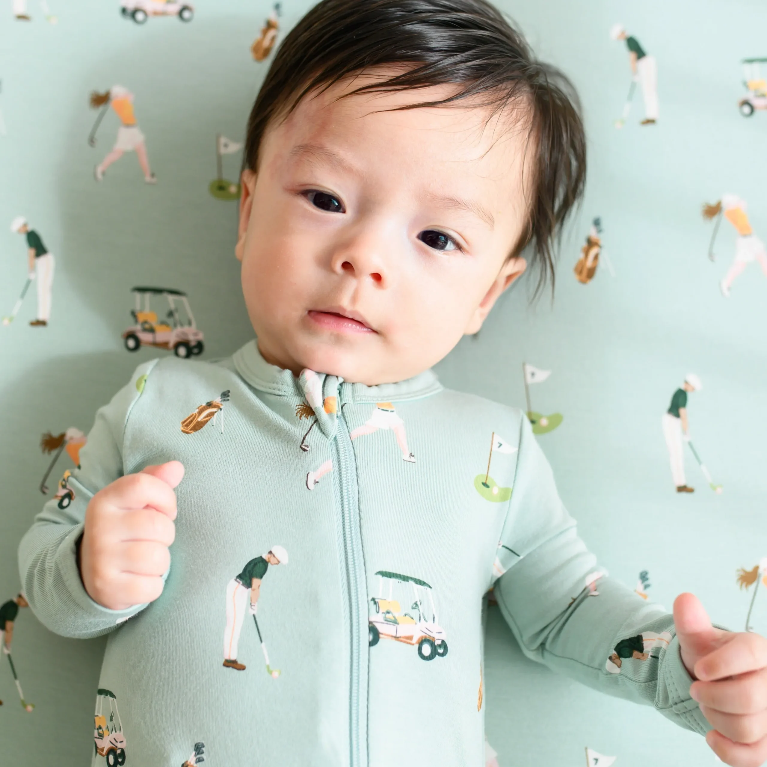 Kyte Baby Zippered Romper in Golf Discount