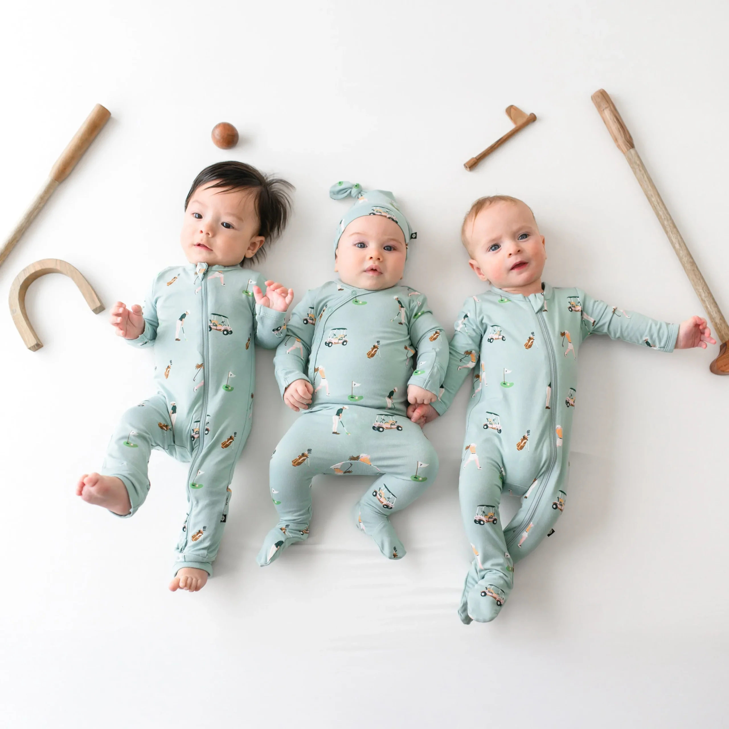 Kyte Baby Zippered Romper in Golf Discount