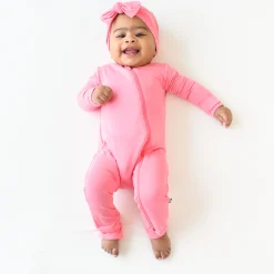 Kyte Baby Zippered Romper in Guava Online