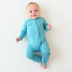 Kyte Baby Zippered Romper in Makai Discount