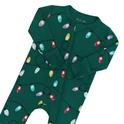 Kyte Baby Zippered Romper in Merry and Bright Clearance