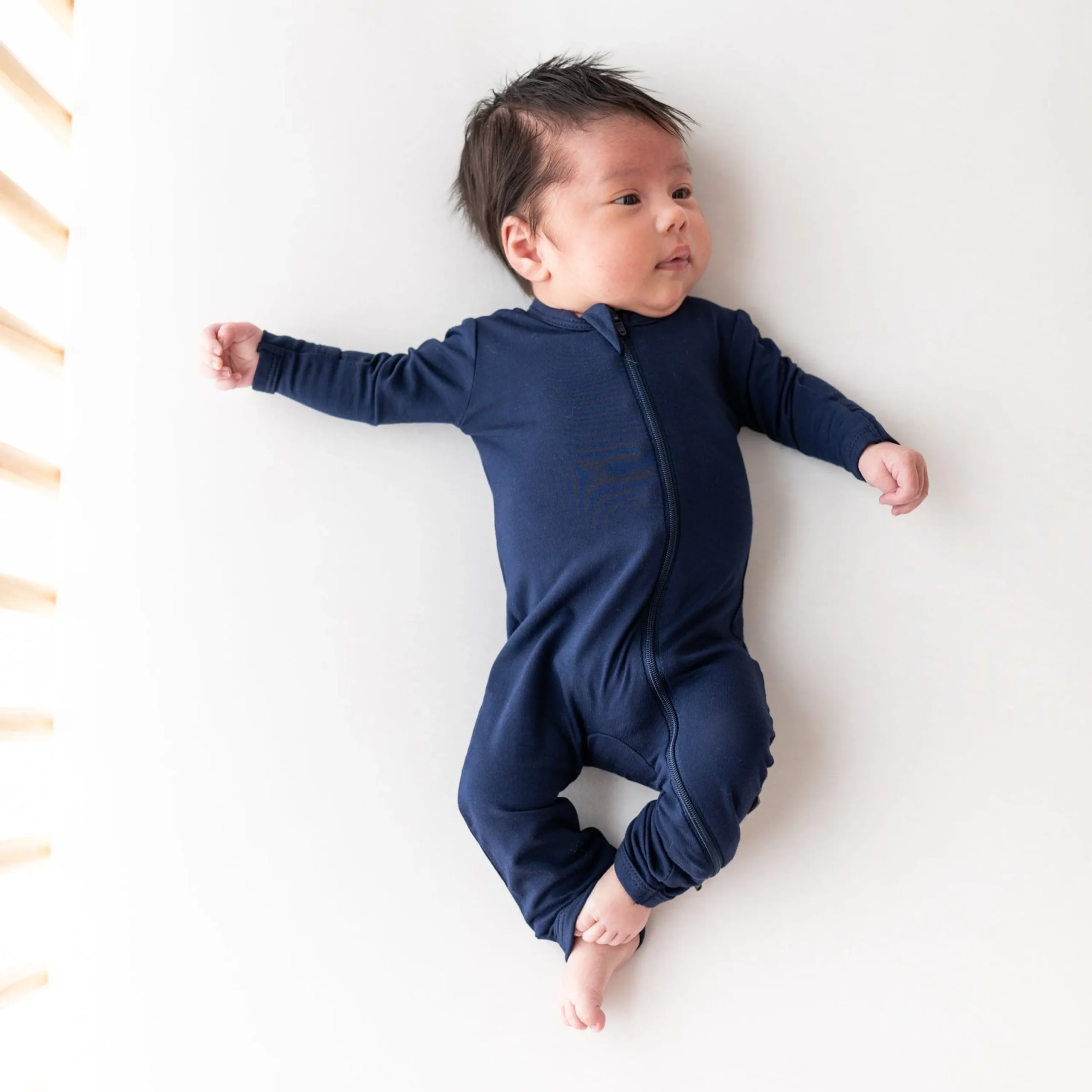 Kyte Baby Zippered Romper in Navy New