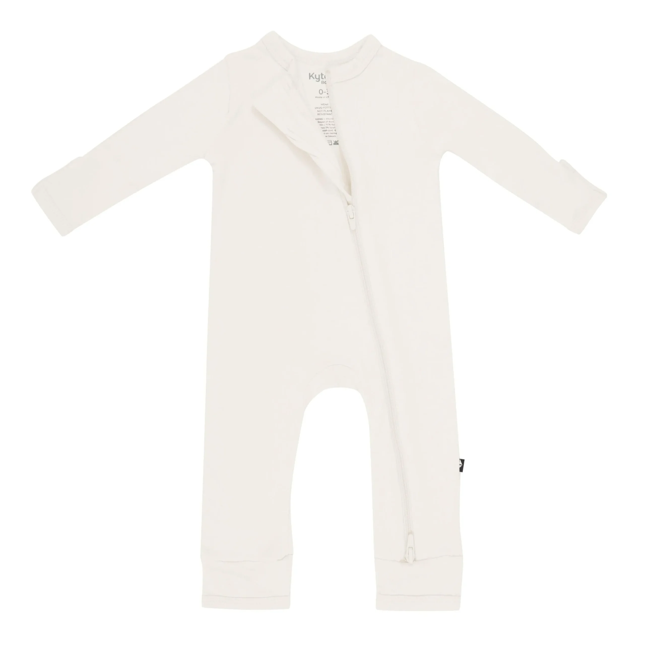 Kyte Baby Zippered Romper in Oat Outlet