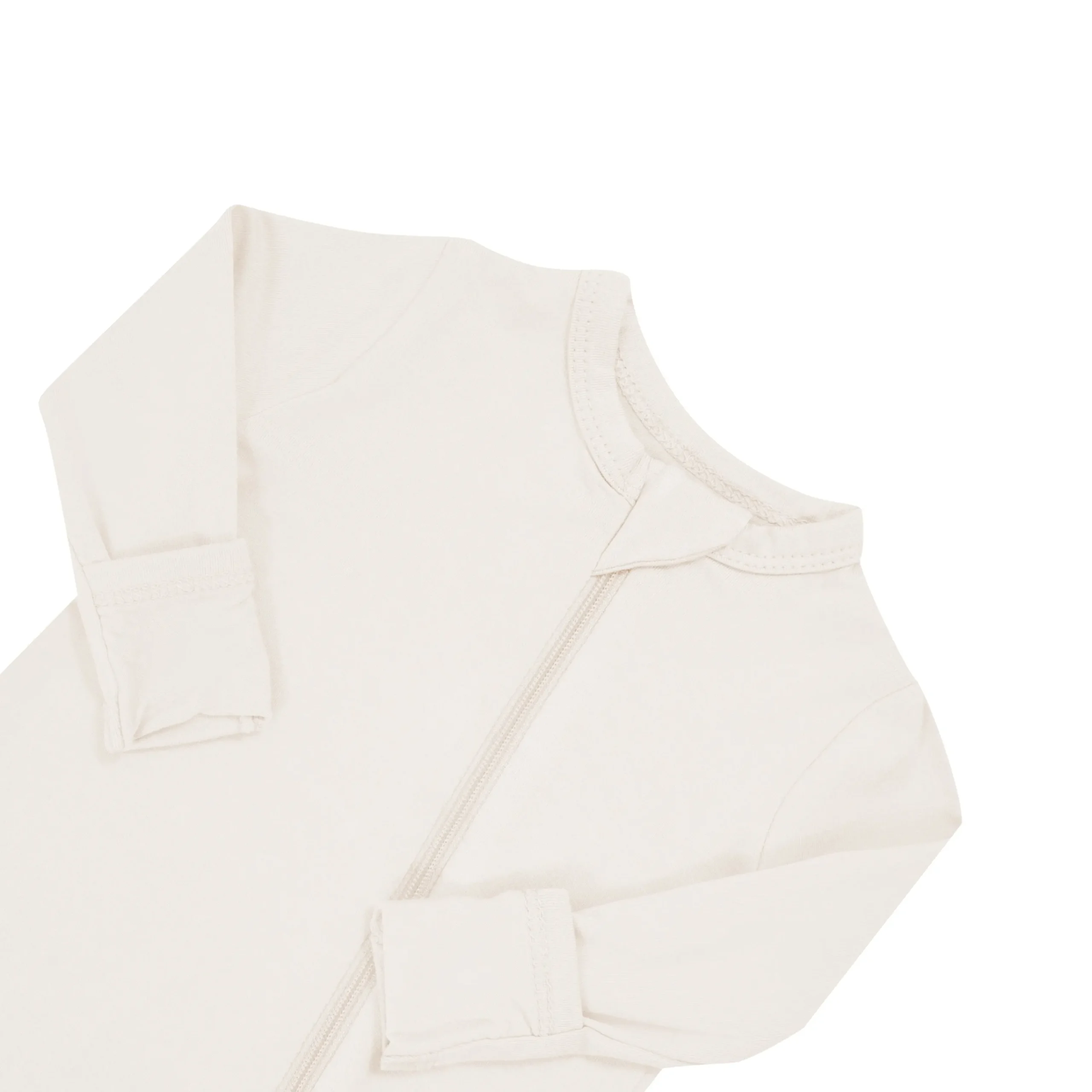 Kyte Baby Zippered Romper in Oat Outlet