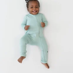 Kyte Baby Zippered Romper in Sage Hot