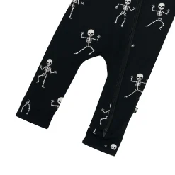 Kyte Baby Zippered Romper in Skeleton Best