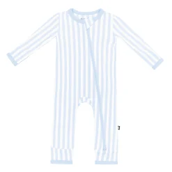 Kyte Baby Zippered Romper in Small Mist Stripe Online
