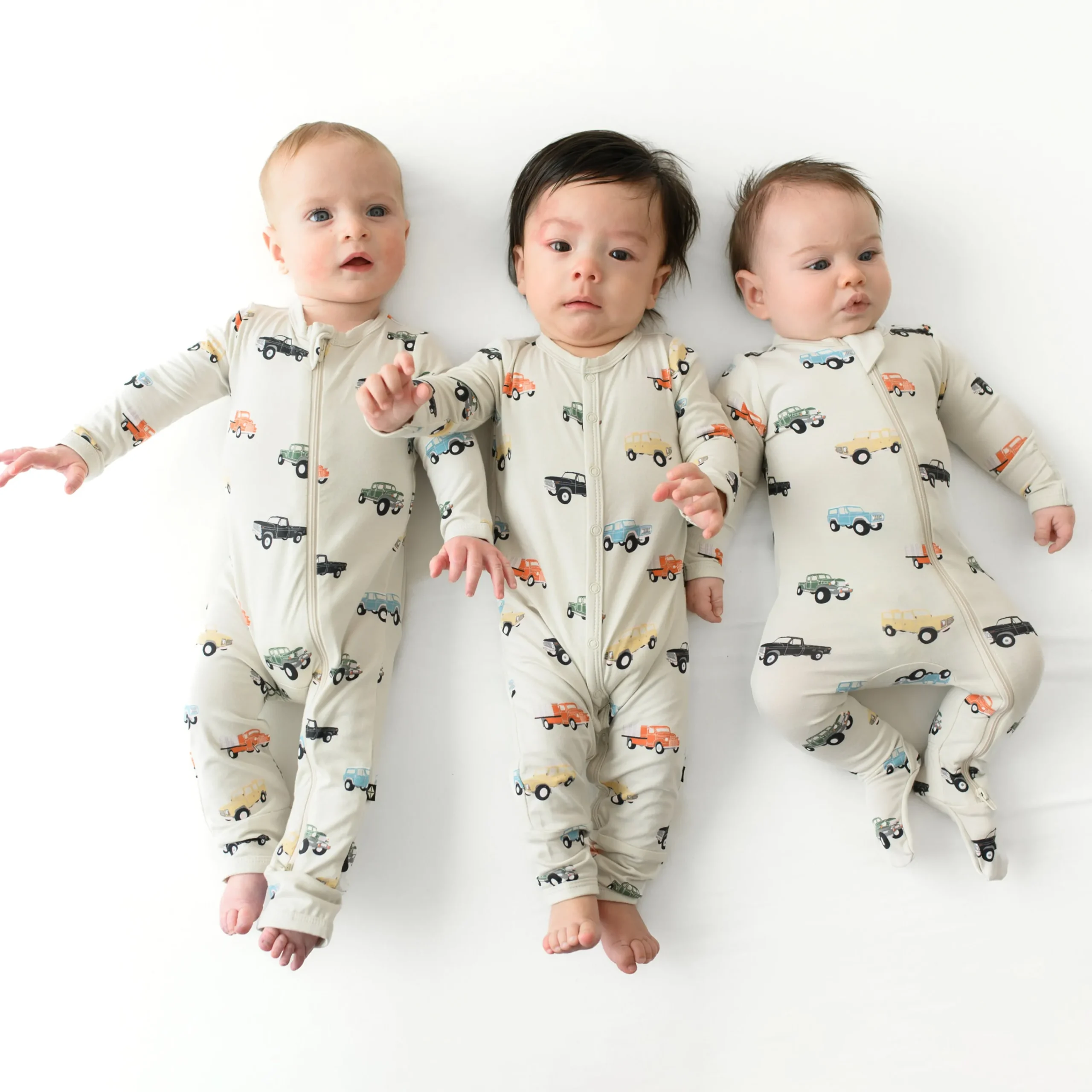 Kyte Baby Zippered Romper in Vintage Truck Clearance