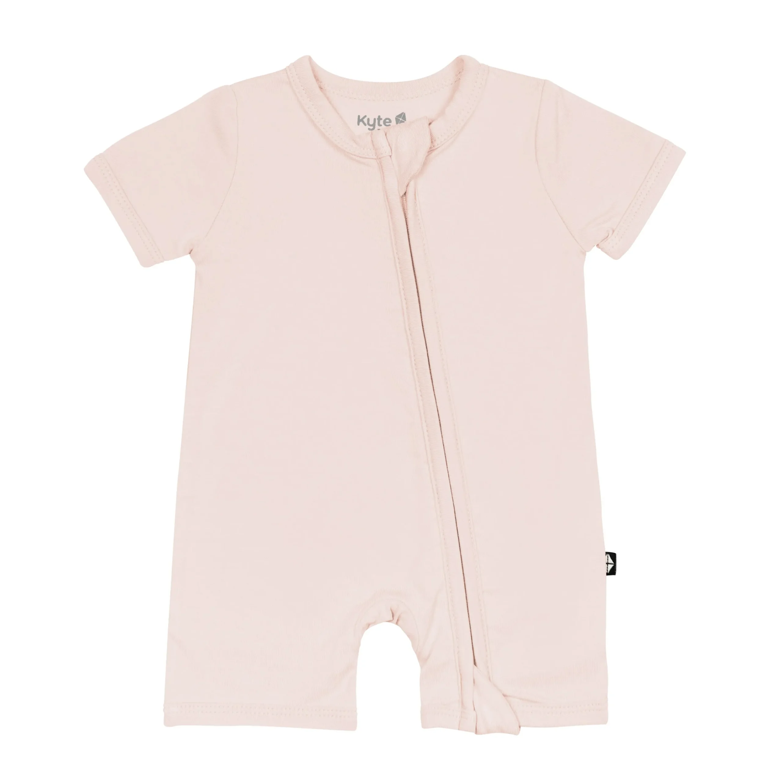 Kyte Baby Zippered Shortall Romper in Blush Discount