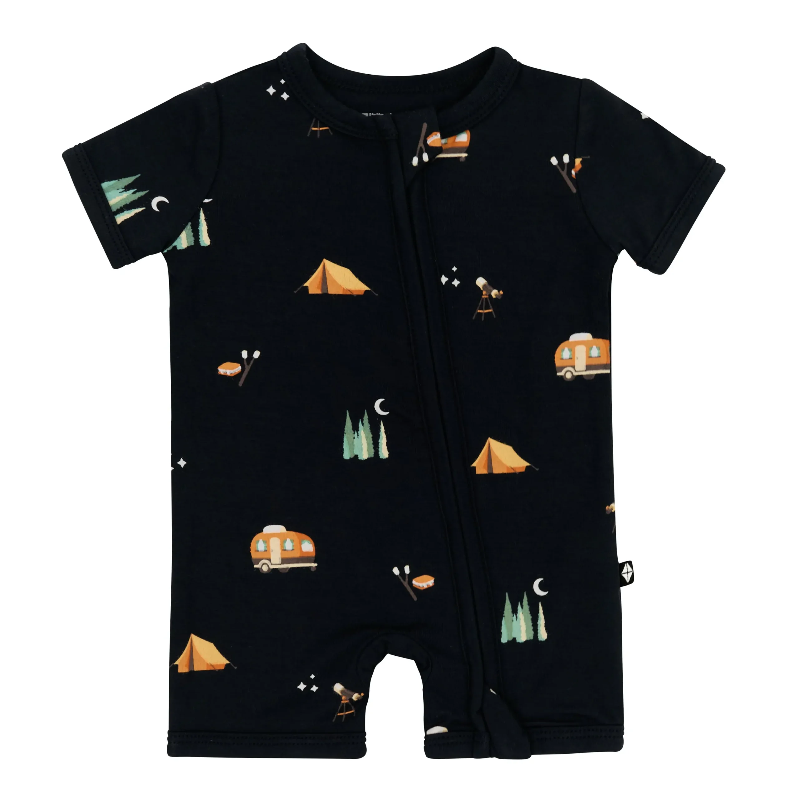 Kyte Baby Zippered Shortall Romper in Under the Stars Outlet