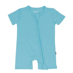 Kyte Baby Zippered Shortall Romper in Makai Outlet