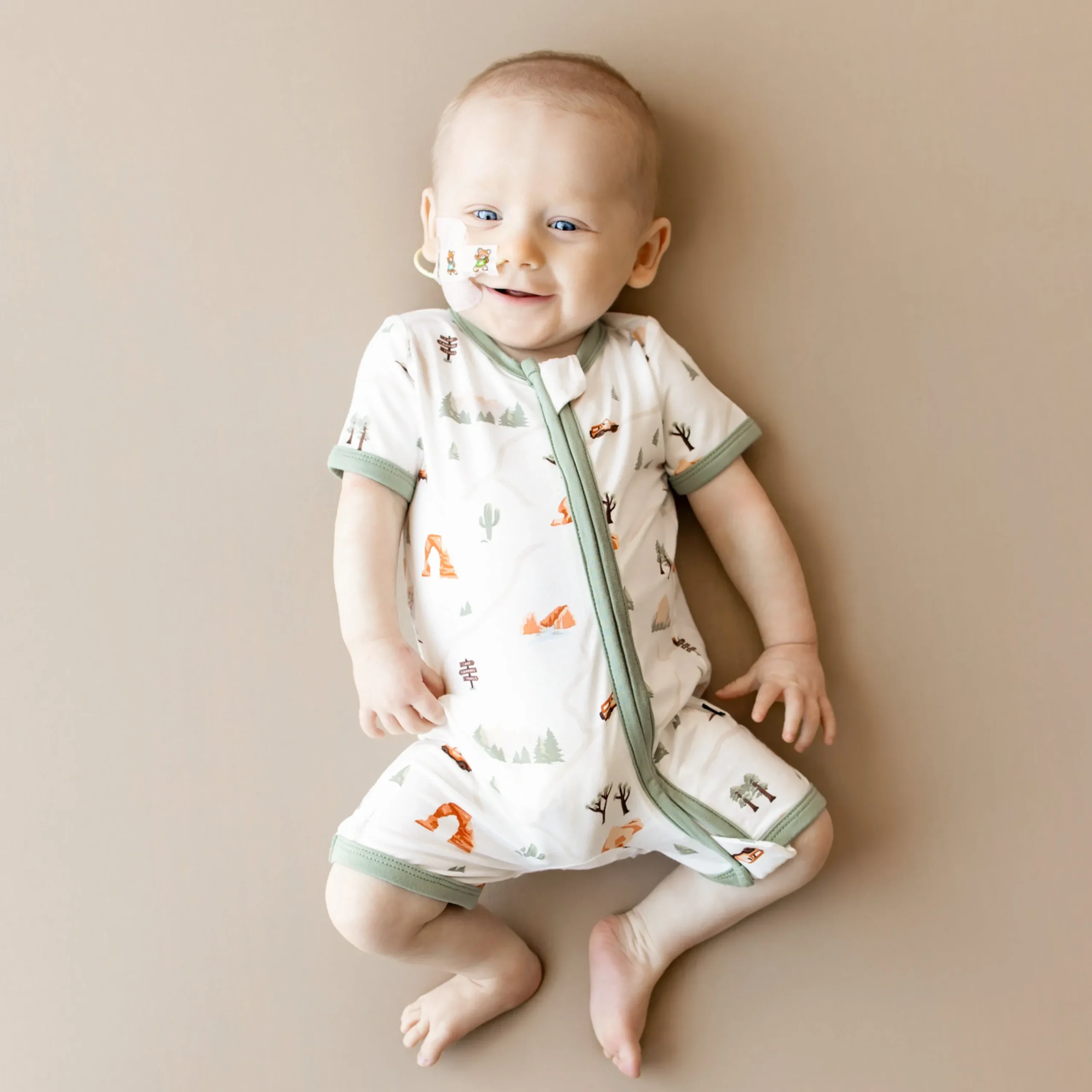 Kyte Baby Zippered Shortall Romper in Road Trip Discount