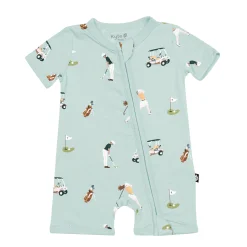 Kyte Baby Zippered Shortall Romper in Golf Online