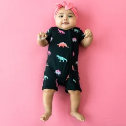 Kyte Baby Zippered Shortall Romper in Midnight Roar Best