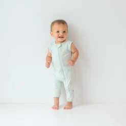 Kyte Baby Zippered Sleeveless Romper in Dew New