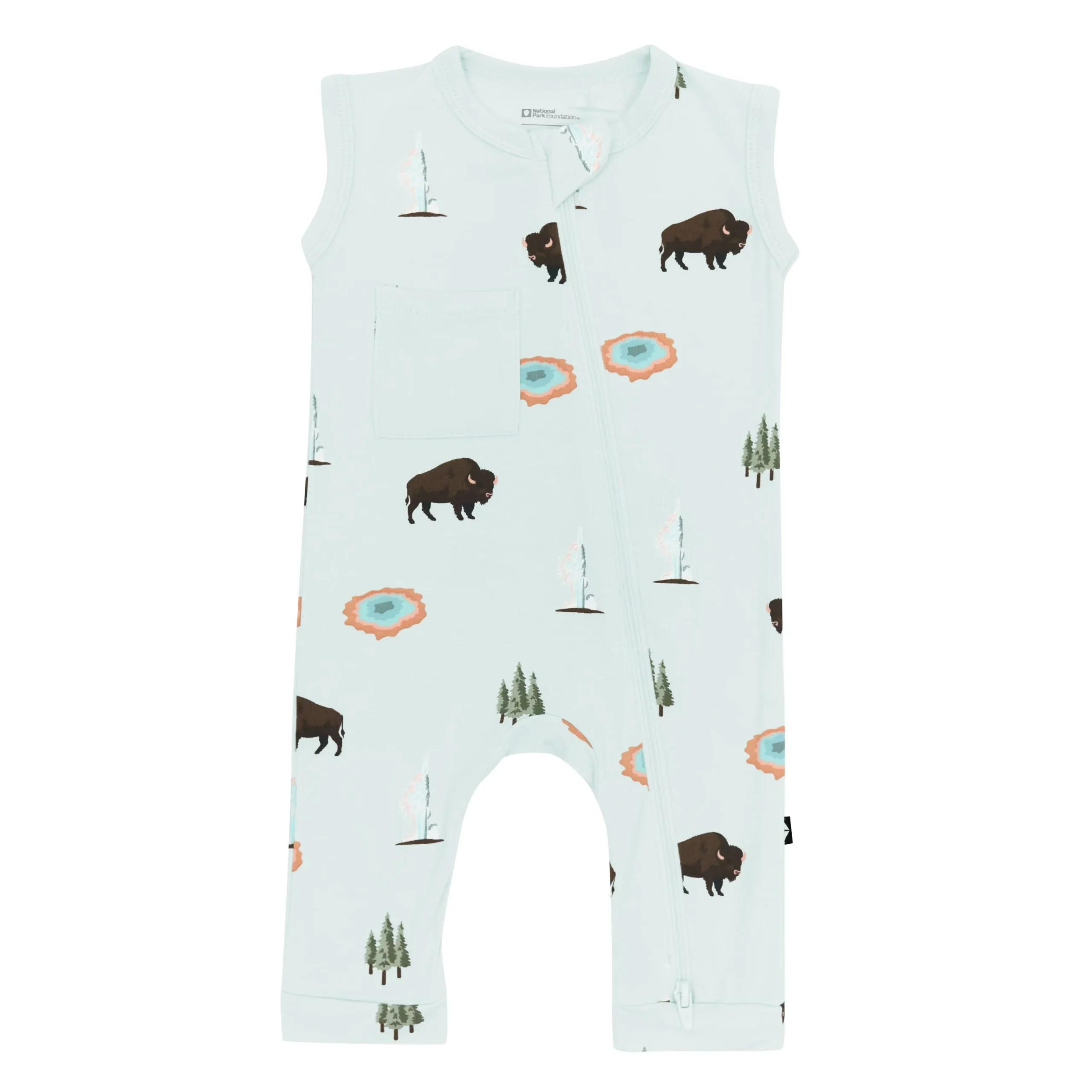 Kyte Baby Zippered Sleeveless Romper in Yellowstone New