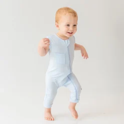 Kyte Baby Zippered Sleeveless Romper in Mist New