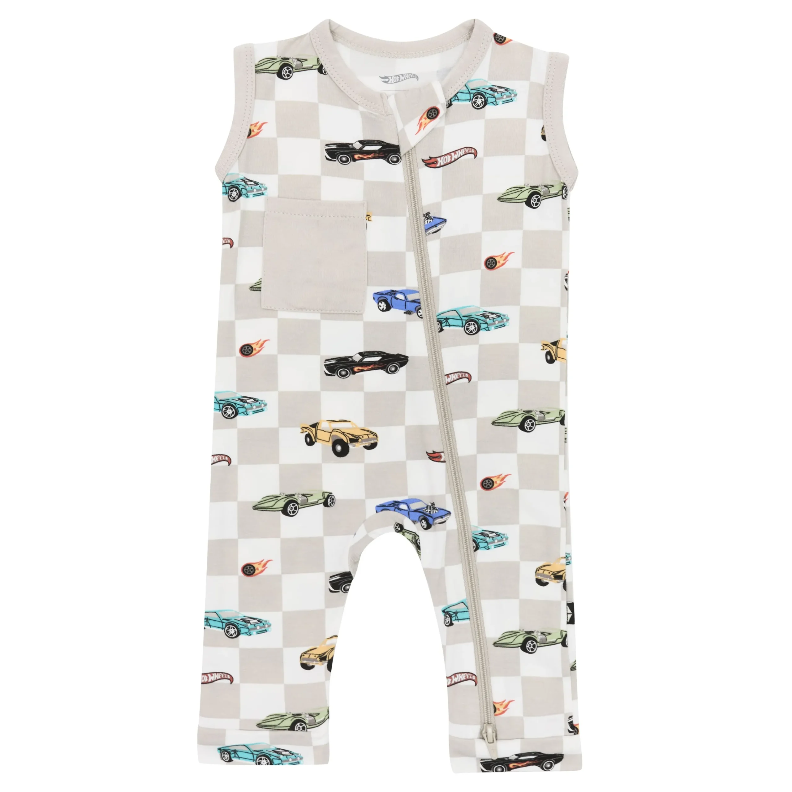 Kyte Baby Zippered Sleeveless Romper in Fast and Fierce New
